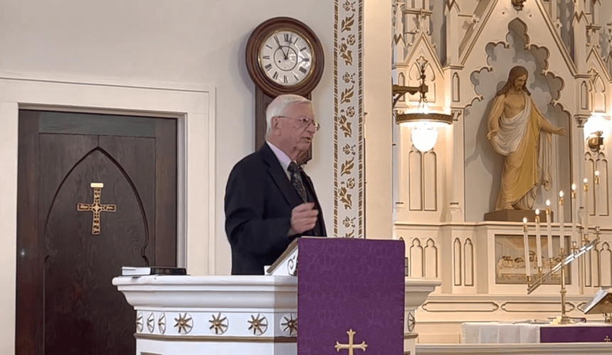 pastor Hans preaching